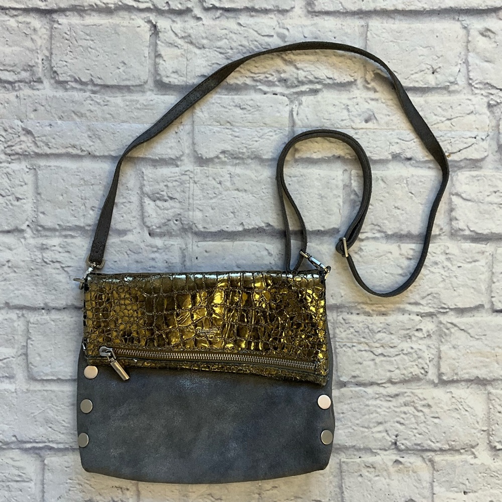 Grey and Gold Hammitt Purse